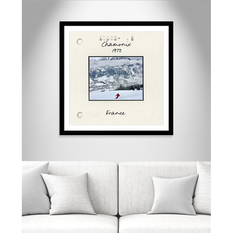 Chamonix par CAD Designs, 37.5'' W x 37.5'' H, Matted Print, Noir satiné