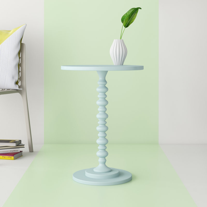Pettegrow Spindle End Table, Sea Foam