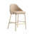 Gracie Modern Vegan Leather Upholstered Steel Counter Stool in Tan and Gold-658843868-658843871