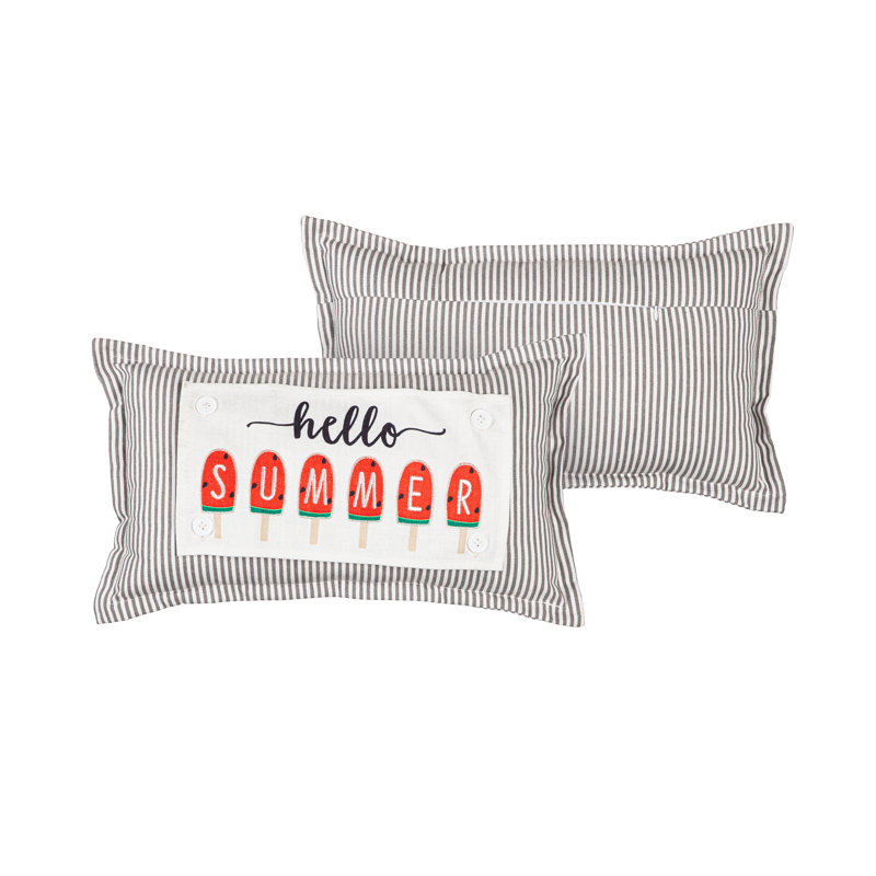 Coussin lombaire à rayures avec 5 panneaux interchangeables