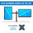 Mount-It! Dual Monitor Mount with C-Clamp & Grommet Base, Height Adjustable Arms Fit 19 - 32 Inches