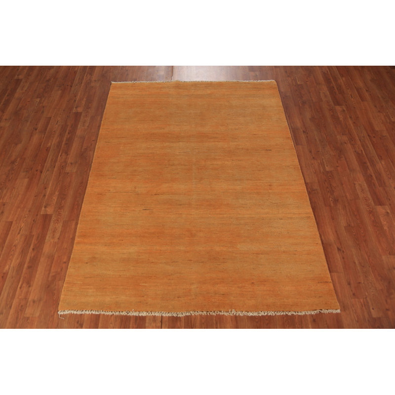 Tapis orange et jaune Gabbeh 5 x 7