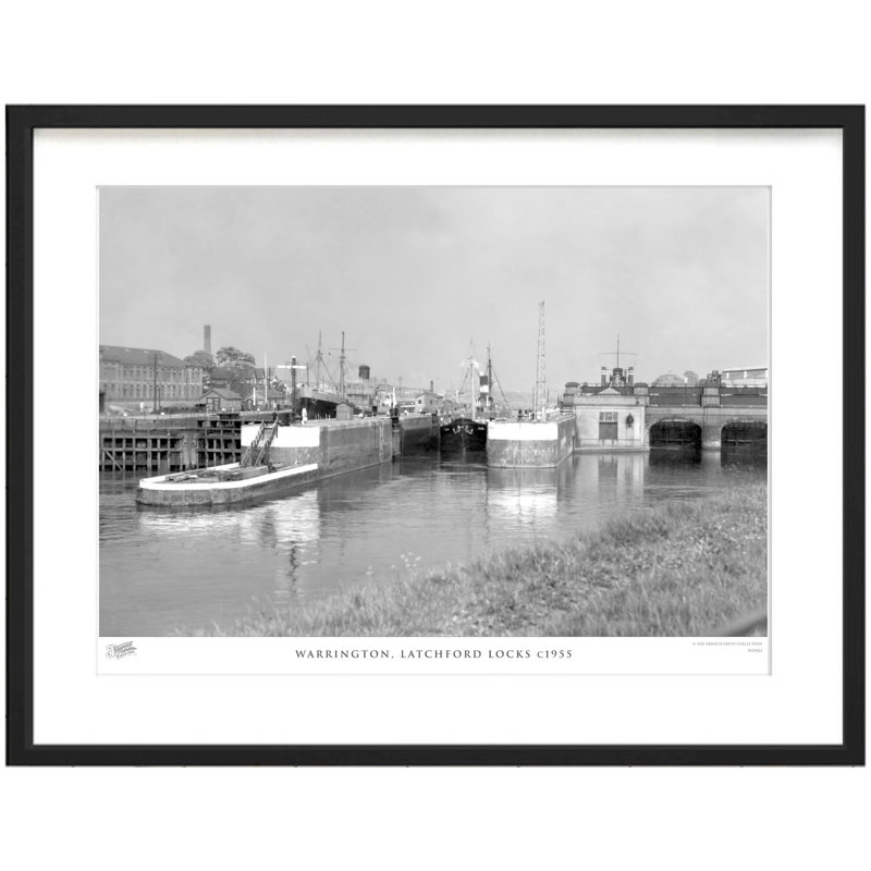 Warrington, Latchford Locks C1955 - Single Picture Frame Print, 28cm H x 36cm W x 2.3cm D