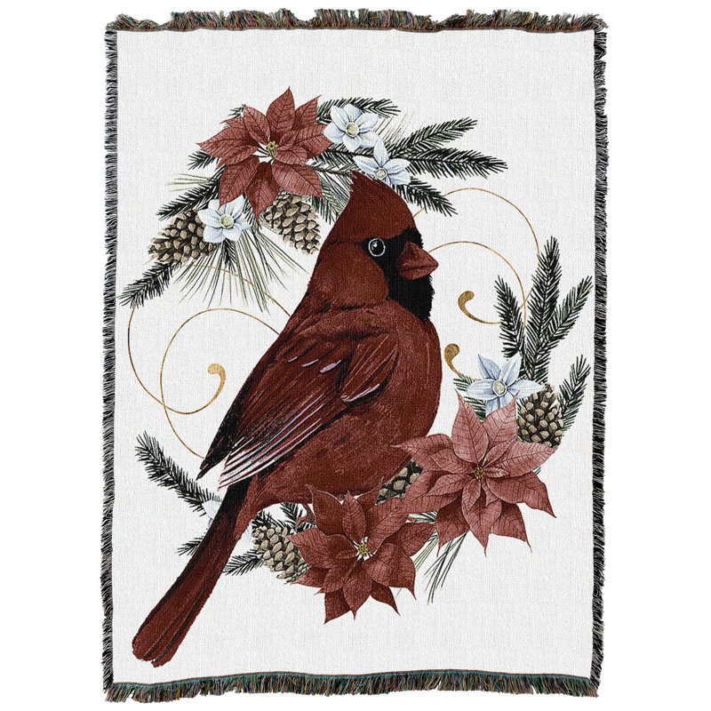 Couverture de Noël Pure Country Weavers par Grace Popp - jeté en coton tissé - fabriqué aux États-Unis (72 x 54)
