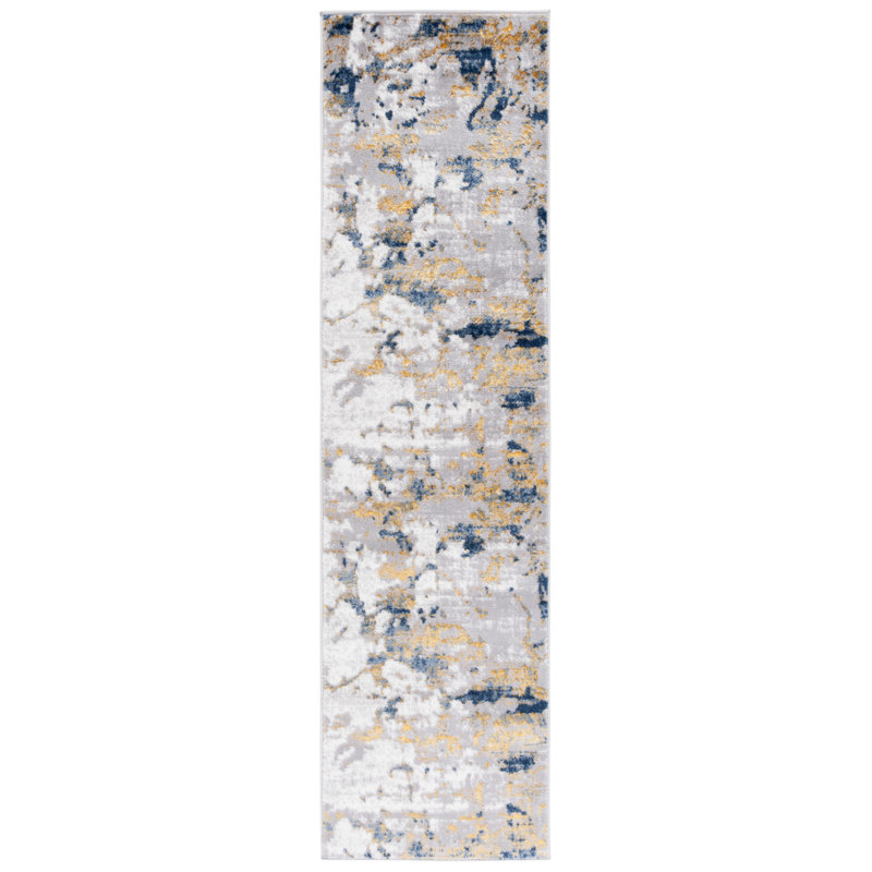 Tapis abstrait Aniqua Performance Performance, Tapis de couloir 2 pi 2 po x 8 pi