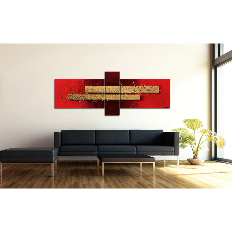 3 Piece No Frame Painting on Canvas