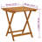 vidaXL Folding Patio Table, Round Side Table, Weather-Resistant, Solid Wood,  27.6" x 27.6" x 29.5" Brown