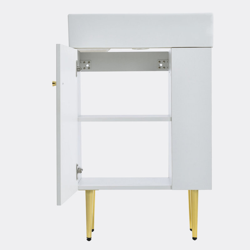 Ensemble de meuble-lavabo simple avec plateau Metivier