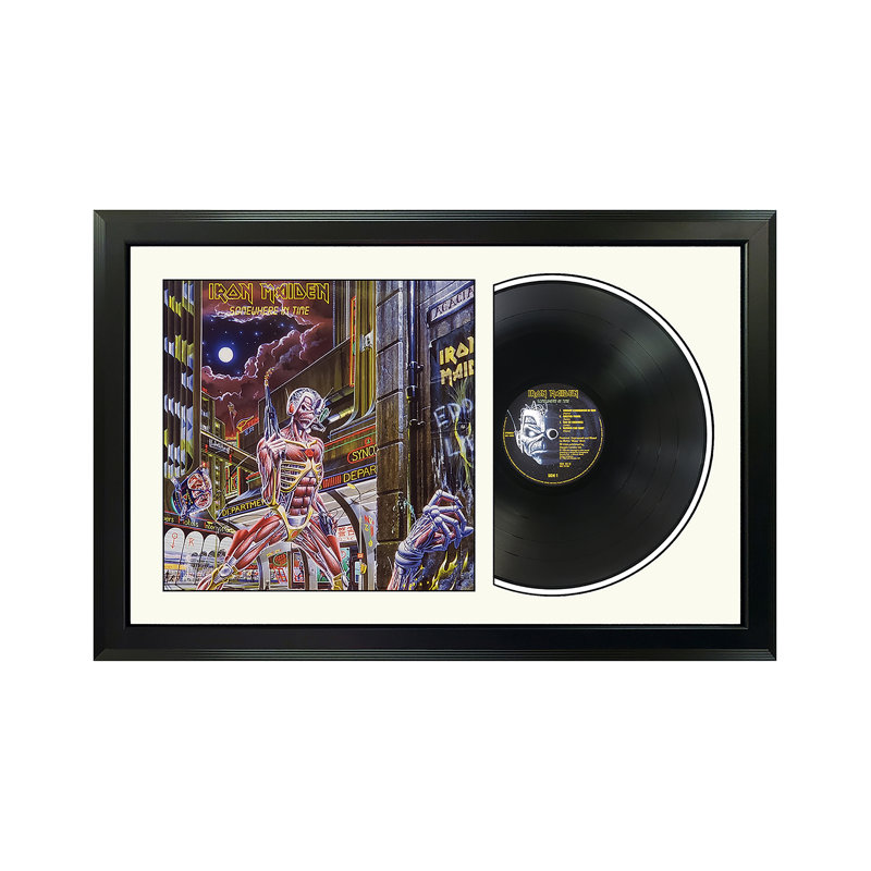 Iron Maiden "Somewhere in Time" Framed Record with White Mat, White
