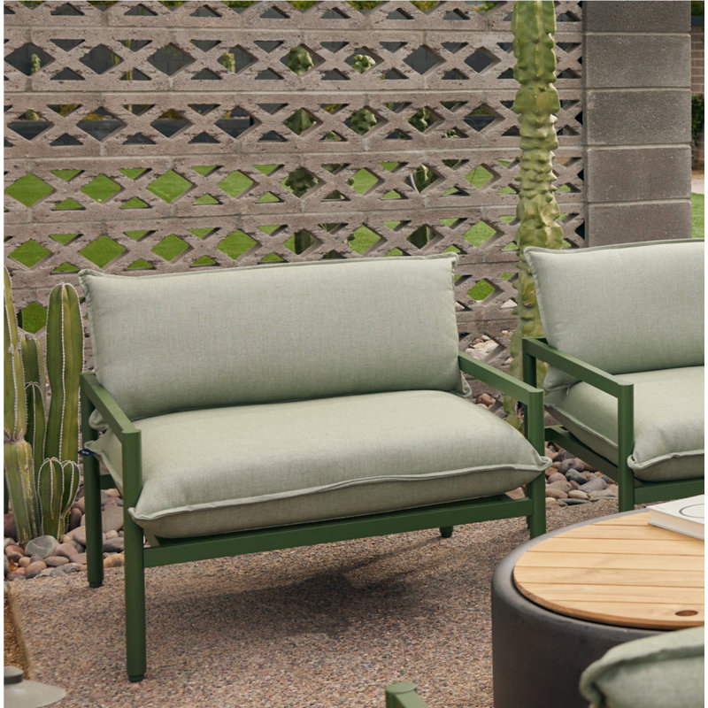 Terra Outdoor Lounge Chair, Olive