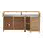 Îlot de cuisine l 86,6 po Hankinson avec comptoir en acier inoxydable, armoires de rangement-131635457