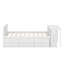 Lit plateforme simple en bois avec bureau et tablette de rangement-2127594784