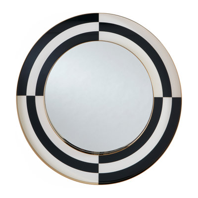Op Art Glass Wall Mirror