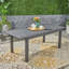 Table de salle à manger d'extérieur extensible en bois d'acacia, gris foncé-1956612450