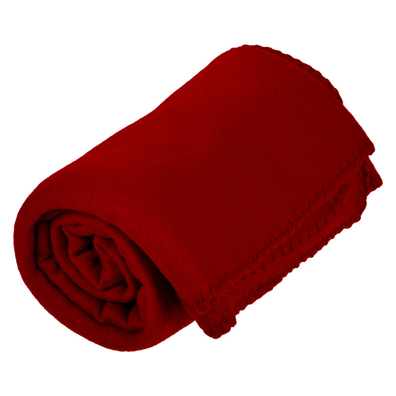 Jeté polaire 50 po x 60 po, Rouge