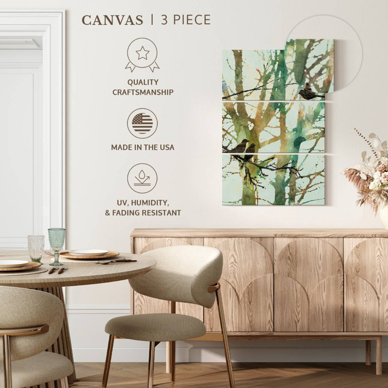 Harnek Botanical Birds I, 38" H x 24" W