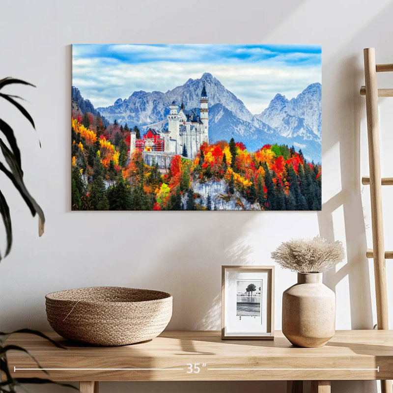 Lilie, château médiéval de Neuschwanstein, H 16 po x l 24 po