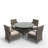 4 - Person Wicker Patio Dining Set with Round Table , Cushions Included-87426664