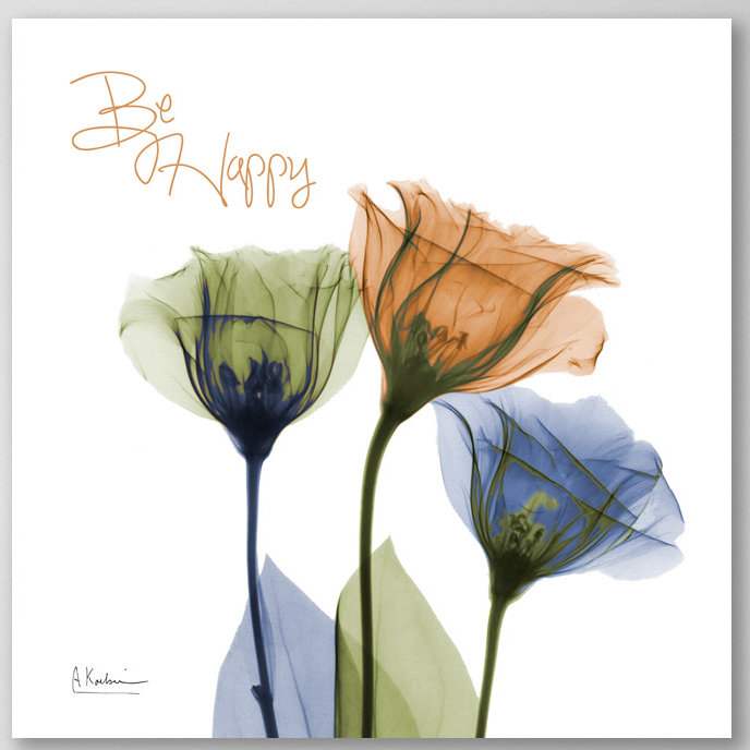 Gentian Be Happy - impression sur toile tendue, H 48 po x l 48 po
