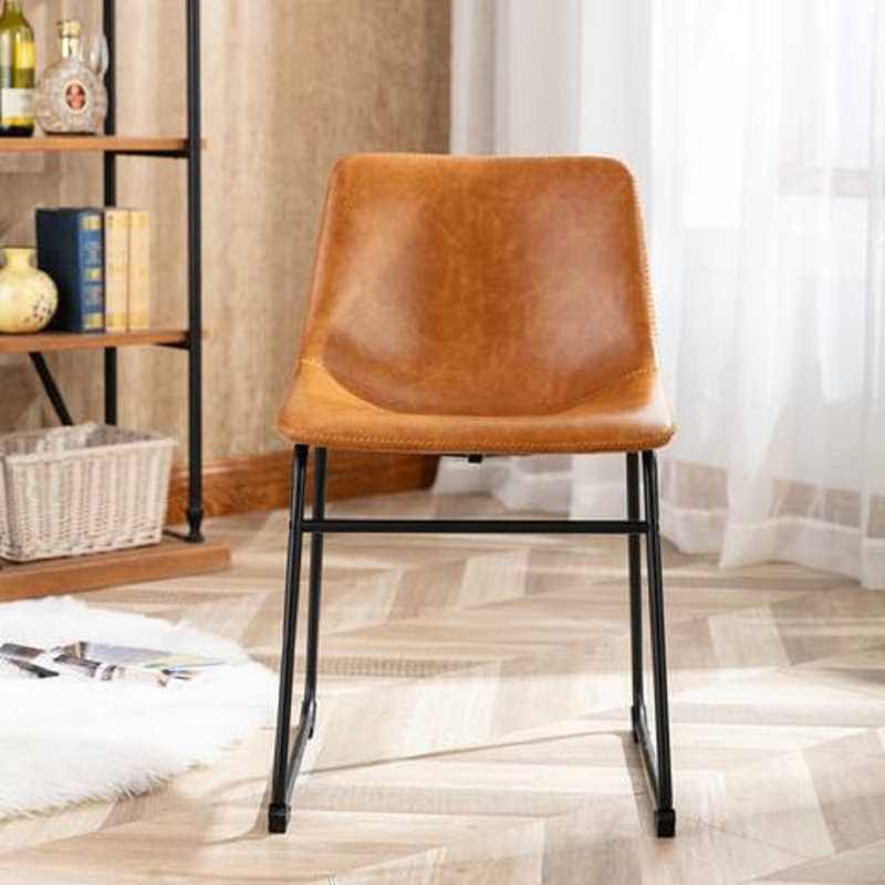 Chaise de salle à manger en cuir 