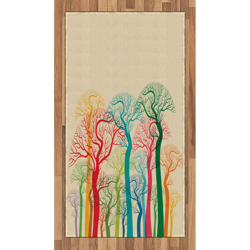 Autumn High Density Long Fiber Poly Threads Decorative Area Rug Carpet, Rectangle 2'7" x 5'