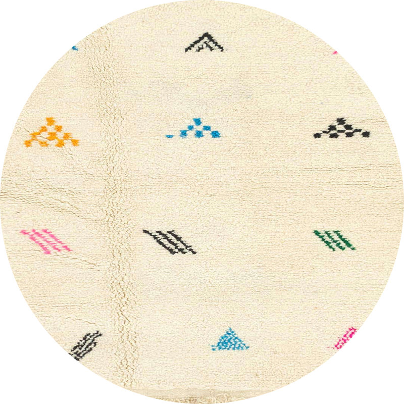 Abstract Indoor Rug, Round 6'