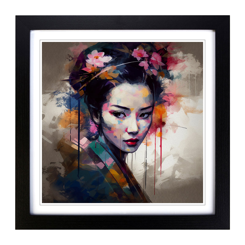Single Picture Frame Print on Wood, Black