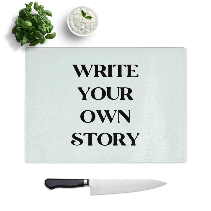 Write Your Own Story Chopping Board, 20cm W x 28.5cm L