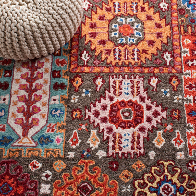 Tapis en laine touffeté à la main Spacek, Rectangle de 5 pi x 8 pi