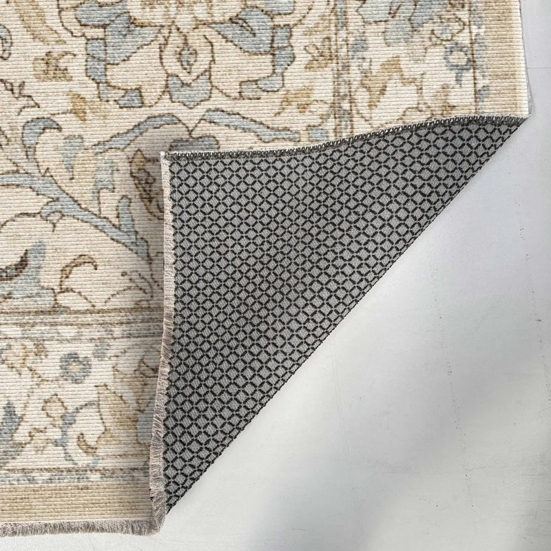 Floral Cotton and Chenille Flatweave Area Rug, 155 x 230 cm
