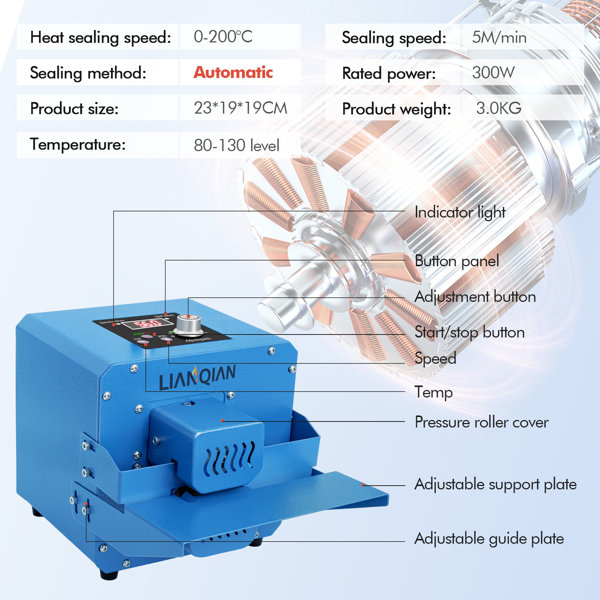 ANMINY Impulse Heat Sealer Plastic Poly Bag Hand Sealing Machine