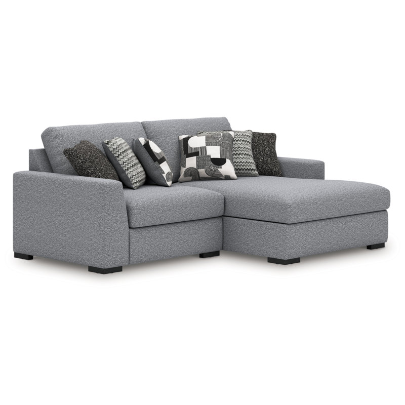 Canapé modulaire 2 pièces avec méridienne Cantin, Orienté à droite