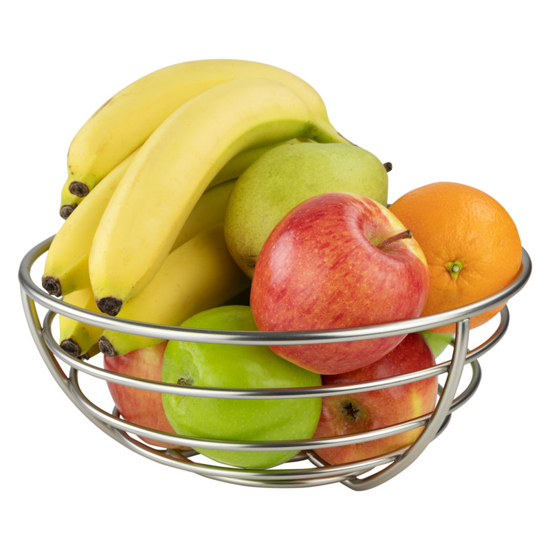 Panier à fruits Callen, Nickel satiné