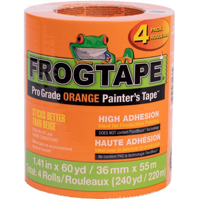Shurtape 242808/105573 1.41" X 60Yd Frogtape Pro Grade Orange Painter's Tape (4/Pk)