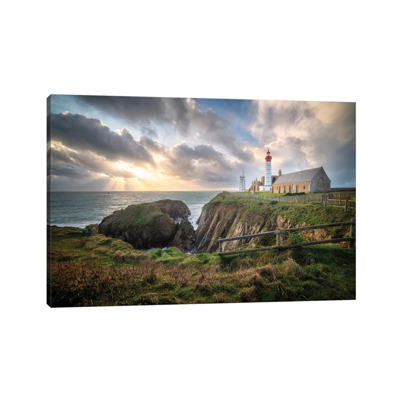 Pointe Saint Mathieu Lighthouse by Philippe Manguin - Wrapped Canvas Gallery-Wrapped Canvas Giclée, 20.32 cm H x 30.48 cm W