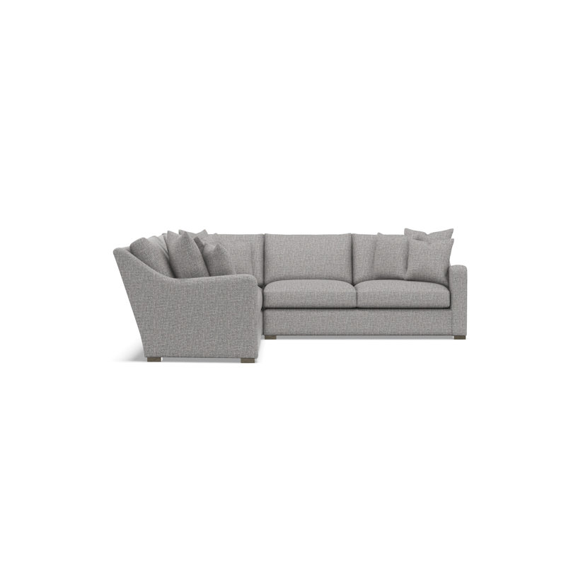 Bernhardt Ventura 3-Piece Fabric Sectional, 34.5" H x 107.5" W x 107.5" D, Symmetrical, Gray Polyester