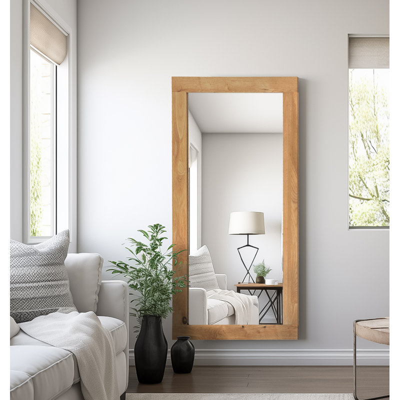 Frazier Solid Wood Rectangle Mirror, 138cm H x 68cm W x 2cm D