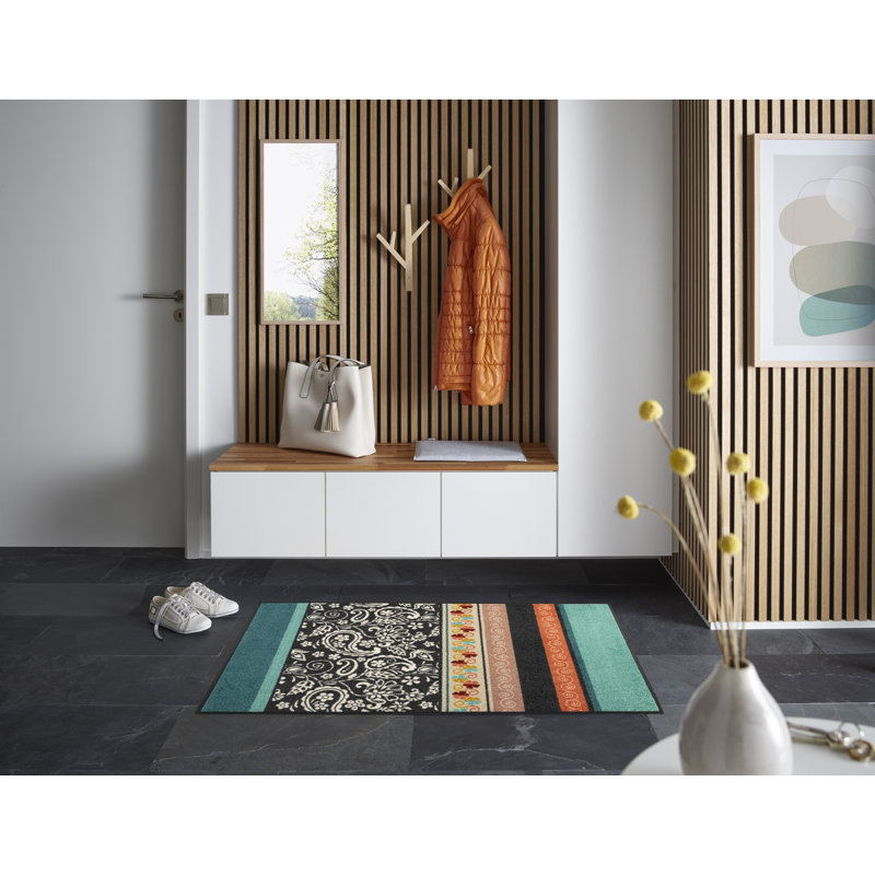 Non-Slip Striped Indoor Doormat, Rectangular 75 x 120cm