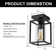 1-Light Square Flush Mount With Clear Glass Shade