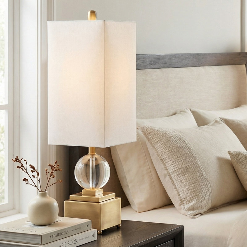 Set Of 2 Crystal Table Lamps