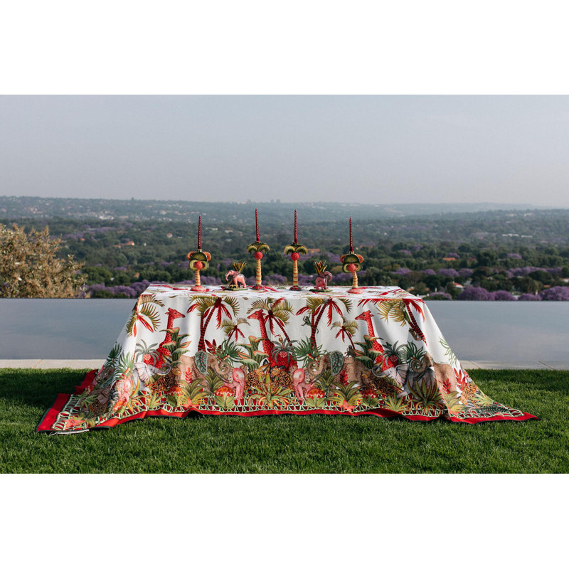 Ardmore Cotton Tablecloth, 138" x 61"