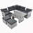 Patio Rattan Furniture Set with an Adjustable Table, Recliners with Extendable Side Tables