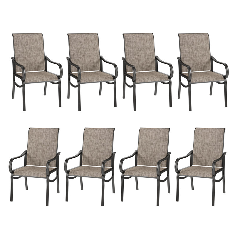 8 pièces chaises de patio pour l'extérieur, 8