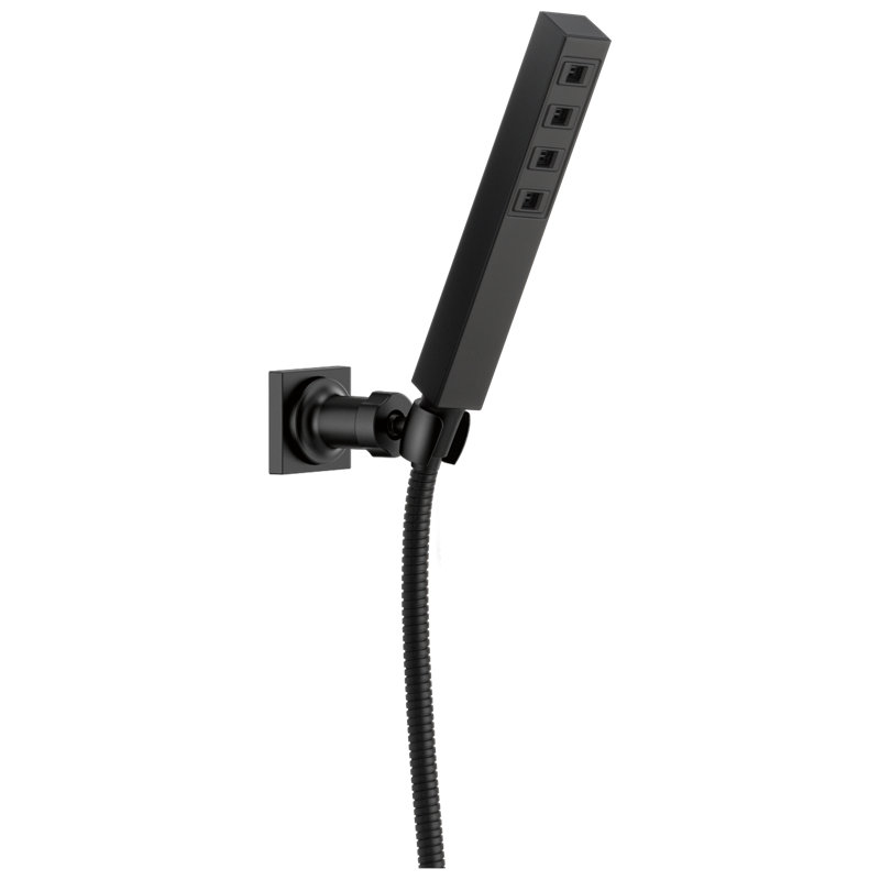 Single Setting Adjustable Massage Handheld Shower Head with H2Okinetic Technology, Matte Black