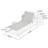 Outdoor Chaise Lounge With 5 - Position Adjustable , White Aluminum Frame And Grey Mesh, 180 Full Flat, Space Saving, For Reading On Balcony Lounge, Breathable Easy To Maintain, Patio Beach