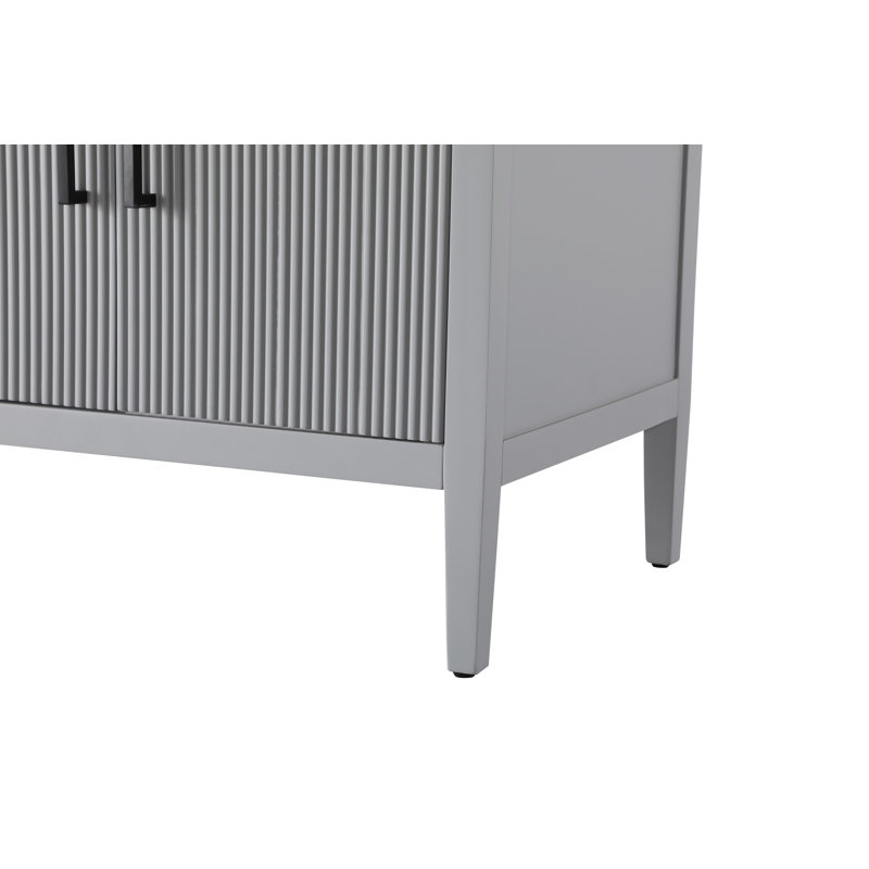 Meuble-lavabo double 72 po, Gris