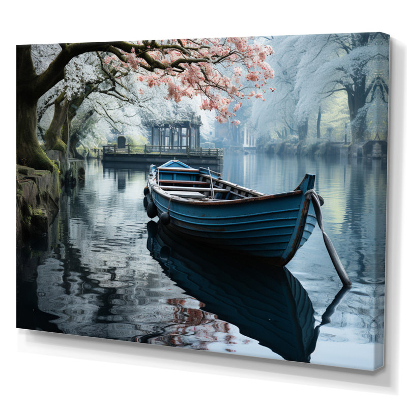 Blia " Germany Canal Tranquillity ", Toile tendue, H 24 po x l 32 po x P 1 po