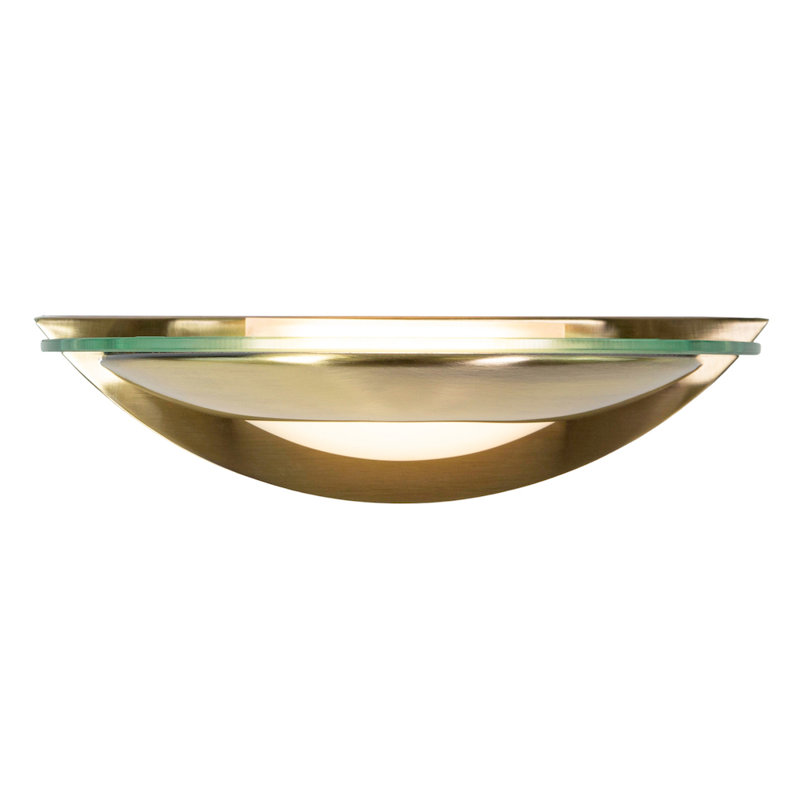 Quedgeley LED Half Moon, Antique Brass
