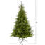 Arbre de Noël artificiel épinette vert en PVC et polyéthylène 8 'Barrelville