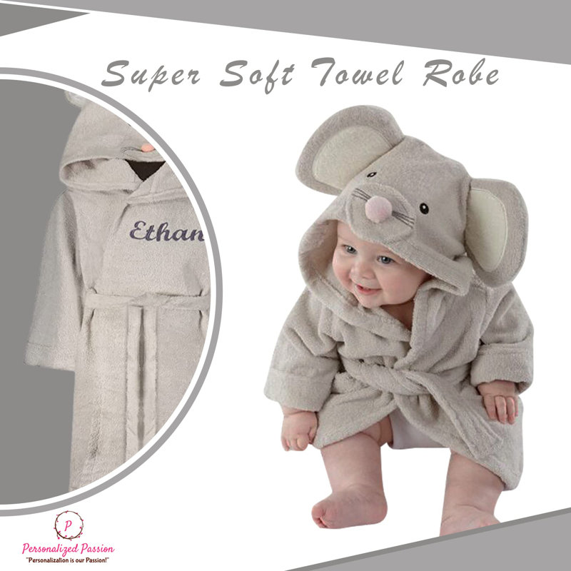 Peignoir de cheville avec capuche pour enfants, L, Oui